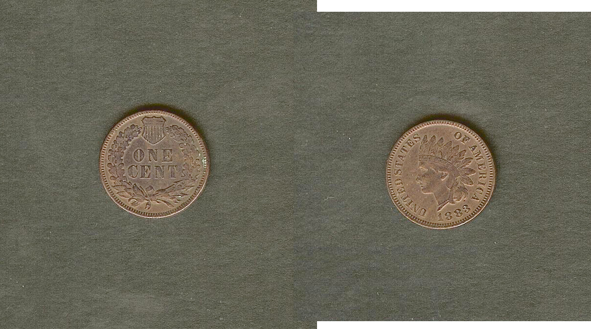 ÉTATS-UNIS D'AMÉRIQUE 1 Cent tête d’indien, 3e type 1883  SUP